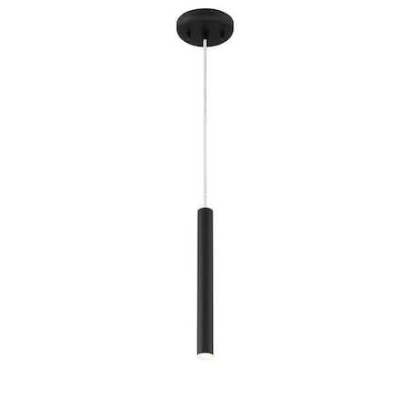 Z-Lite Forest 1 Light Mini Pendant, Matte black & Matt black 917MP12-MB-LED